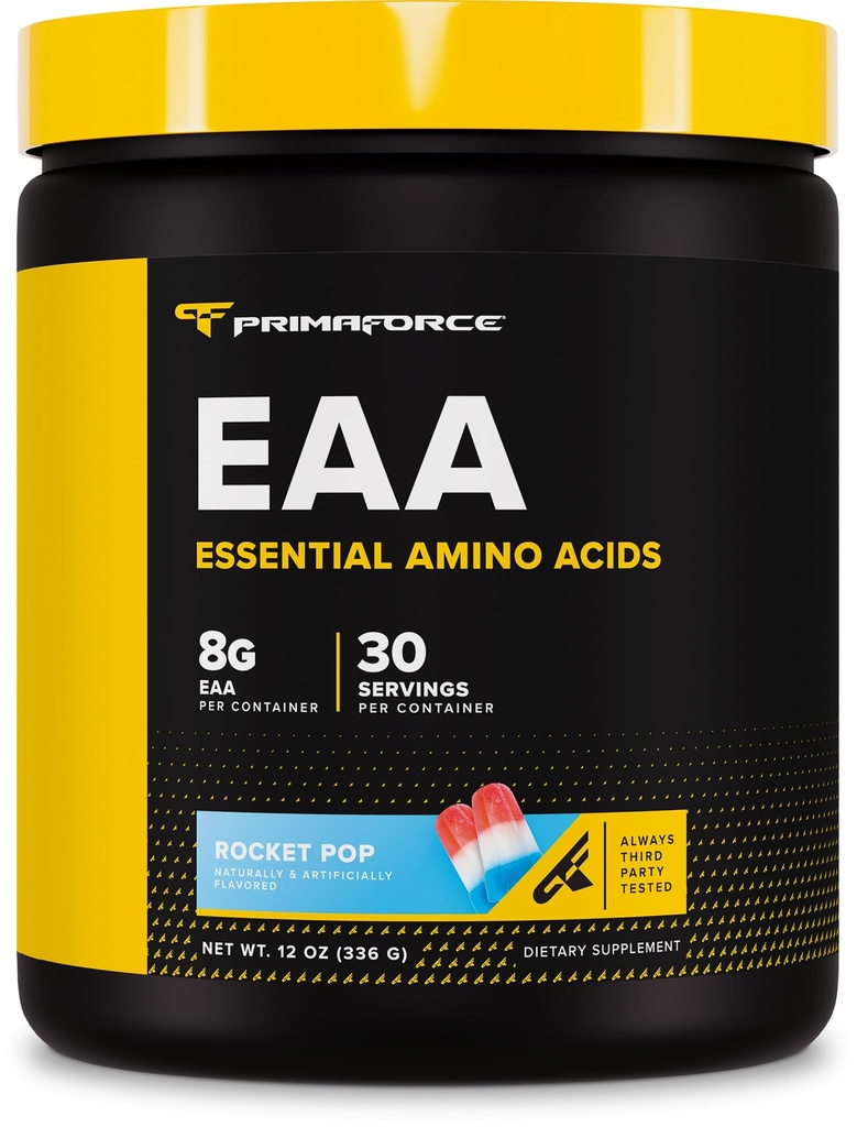 Primaforce EAA Powder (30 Servings, Rocket Pop Flavor) - Podstawowe aminokwasy do ćwiczeń przed / intra i odzyskiwania - Non-GMO i gluten Free