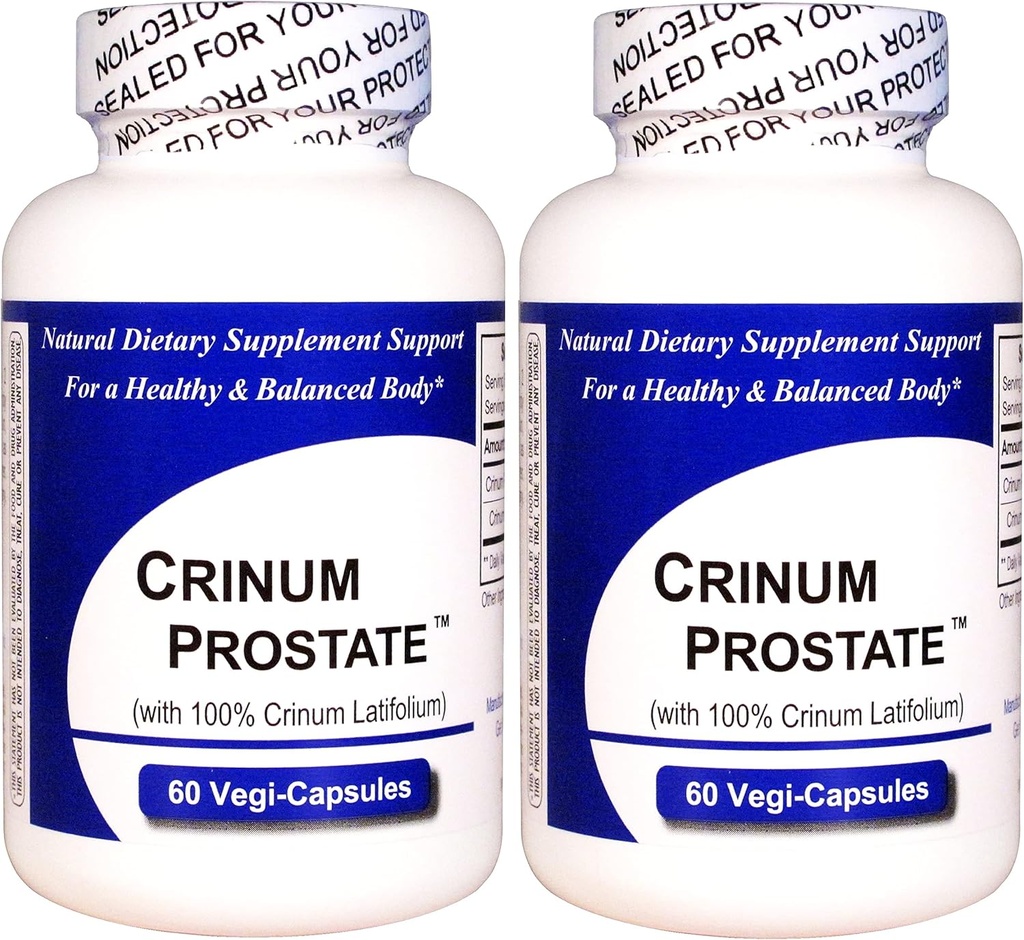 Crinum Prostate 2- Pack (120 Kapsułki) 100% Skoncentrowany wietnamski Crinum Latifolium, Zawiera NO syntetyczne wypełniacze, takie jak Dwutlenek krzemu, Talk, Stearynian magnezu, itp.