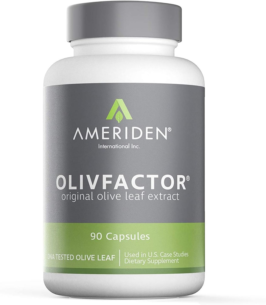 OLIVFACTOR- Oryginalny ekstrakt z liści oliwek DNA Tested Potent 20% Standaryzowane Aktywne oleuropeina 90 Vcaps 525mgs