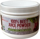Red Ace 100% Certified Organic Beet Juice Supplement Powder / Nitric Oxide Booster / Pomaga Stamina, No Sugar Added, Nie GMO, 5.3 oz Jar