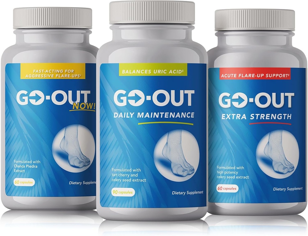 GO- Out Bundle - kompleksowe rozwiązanie do zarządzania kwasem moczowym z codzienną konserwacją, dodatkową wytrzymałością i teraz!