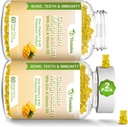 Wysoka absorpcja Gummie wapnia, Magnezu wapnia Cynk z Magnezu Glicynian, Potas, Witamina D3 dla kobiet & Men- Mango Flavor 120 Cts