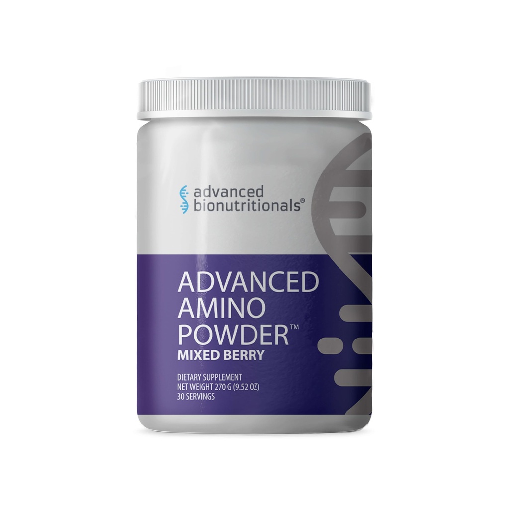 Advanced Bionutritionals - Advanced Amino Powder, Amino Acid Supplement, Build Muscle, Post Workout Recovery, Energy, Non- GMO, Gluten Free, Dairy Free, Wegan (30 Sług)
