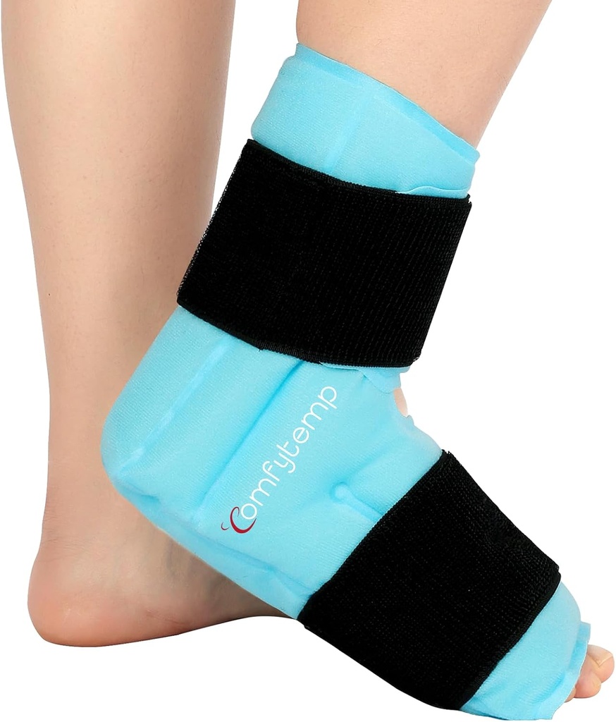 Zawijane zarost kolanka do opalania lodowego na plantar Fasciitis Relief, FSA Kwalifikowalne, Osłonka na kolanka do zwichnięcia kolanka, Obrzęki, Zapalenie ścięgna Achillesa, Ból, Gorące zimno Terapia fizyczna prezenty, 1 szt.
