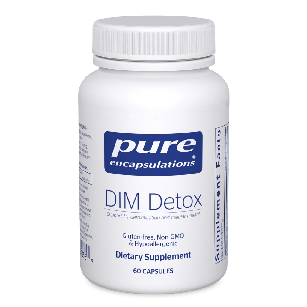 Czyste enkapsulacje DIM Detox 124; Supplement Supplement for Detoksycation and Cellular Health *