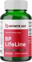 Nieskończony wiek BP Kapsułki lifeline, 60 Hrabia - Heart Health Supplement with Grapeseed Extract, Nattokinase, Quercetin i Magnez - Made in USA