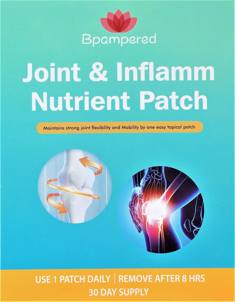 Joint & Inflamm Nutrient Patch - Glukozamina Chondroitin Complex with MSM for Joint Health, Promotes Elastyczność i mobilność połączeń, Joint Disconfort Relief