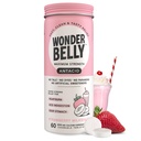 Wonderbellow Antacid, skuteczne Heartburn i Instant Acid Niestrawność Relief, Extra Siła Chewable Tablets, 1000 mg Carbonian wapnia, No Talc lub Dye, Truskawkowe Milkshake, 60 Count
