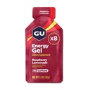 GU Energy Original Sports Nutrition Energy Gel, 8- Count, Wegan, Gluten- Free, Kosher, i Dairy-Free On- The- Energy for Any Workout, Lemoniada malinowa