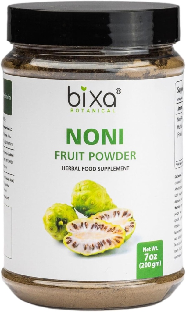 bixa BoTANICAL Ayurvedic Natural Herbal Supplement Noni Powder Pure Autentic Premium Quality (Morinda Citrifolia) 7 Oz / 200g