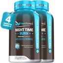Herbtonics Night Time Burn & Sleep Complex wspiera w ciągu nocy Metabolizm, Stress Relief & Deep Sleep. Zawiera Melatonina, Valerian i zielona herbata - Vegan Bedtime Weight Management (120 kapsułki)