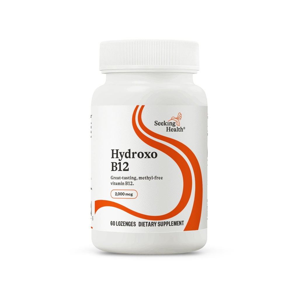 Seeking Health Hydroxo B12 - Suplement Witaminy B do Wsparcia Energetycznego - Suplement z Folate to Support Methylation & Homocysteine Levels - 2000 µg, 60 Lozenges