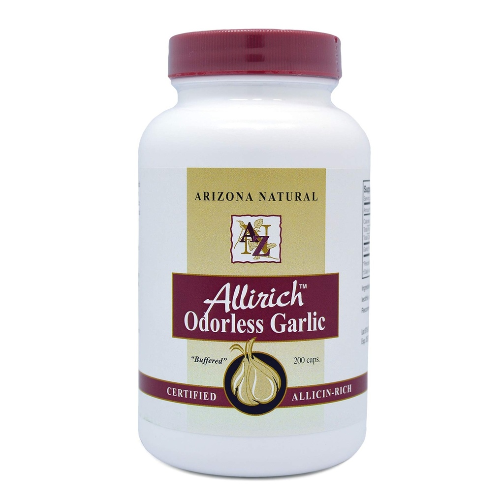 Arizona Natural Allirich (Allicin-Rich) Odorless Garlic Soft-gels