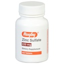 Rugby Cynk Siarczan 220 mg Tabletki - Wyprodukowany z siarczanu cynku Heptahydrat - Suplement diety - 100 Liczba (1 opakowanie)