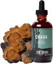 North Spore Chaga Grzyb nalewka 124; Energy & Wellness Boosting Supplement Drops 124; Adaptogenetic Superfood 124; Dual Extract Organic Blend, 100% Fruiting Cities 124; Non-GMO, Vegan - 2oz