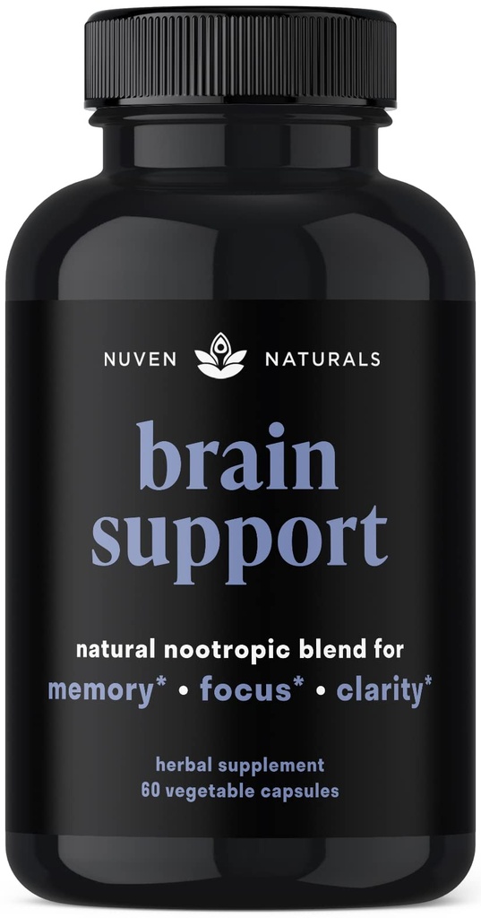 Suplement Wspomaganie Mózgu - Natural Memory and Focus Supplement with Lion 's Mane, Ginkgo Biloba, Bacopa Monnieri & Ashwagandha Root - Natural Nootropics & Brain Booster