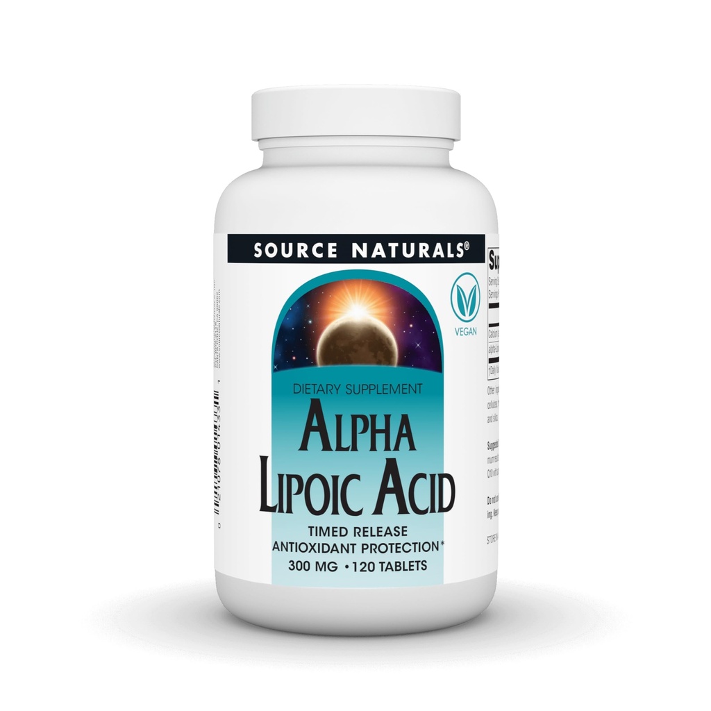 Źródło Naturals Alpha Lipoic Acid, Time Released Antioxidant Protection * - 120 tabletek uwalniających czas