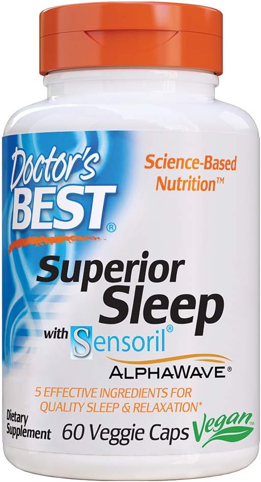 Najlepszy Superior Sen lekarza z sensoril, Formuła zawiera Ashwagandha, 5- HTP, L- Theanine & GABA, 60 Hrabia