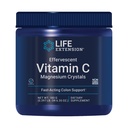 Life Extension Effervescent Witamina C Kryształy magnezu, natychmiastowa ulga od sporadycznych zaparć, Gluten- Free, Nie-GMO, Wegetarianin, net Wt. 180 Grams