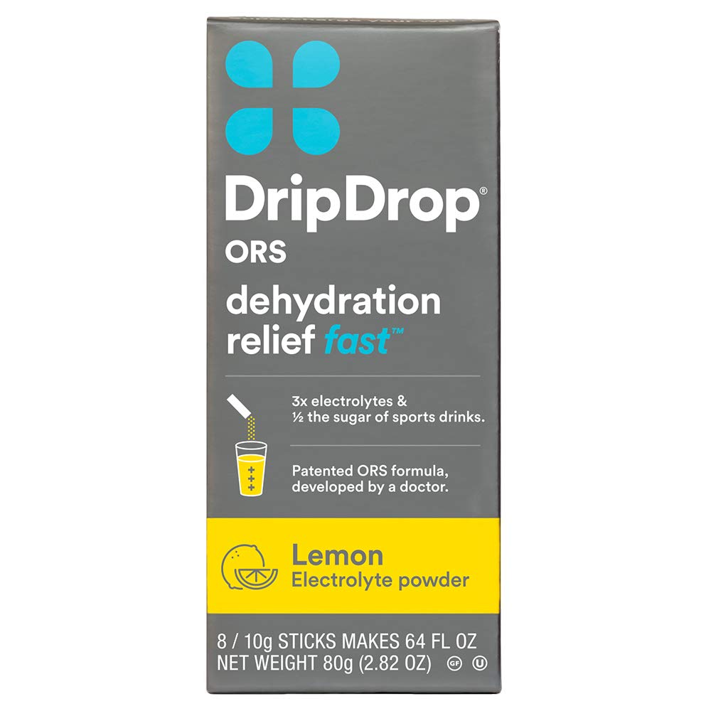 Osłony do kroplówek Electrolyte Hydration Puder Sticks, Lemon, 10g Sticks, 8 Count
