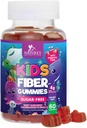 Dzieci Fiber Gummies 4g - Prebiotyczne Fiber Suplement do Zdrowia Trawiennego, Regularność i Wsparcie immunologiczne - Cukier wolny i Plant- Based Fiber - Naturalny aromat malinowy - Wegan, Gluten- Free - 60 Gummies