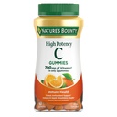 Nature 's Bounty Witamina C Gummies 700mg, Wysoka moc Witamina C Gummies do żucia dla dorosłych, Suplement immunologiczny, Suplement diety, Flavor pomarańczowy, 60 Ct