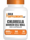 BulkSupplements.com Kapsułki Chlorella - Broken Cell Wall, Chlorella Supplement - Superfood Supplement, Vegan & Gluten Free, 5 Kapsułki na Serving, 150 Hrabia (Pack of 1)