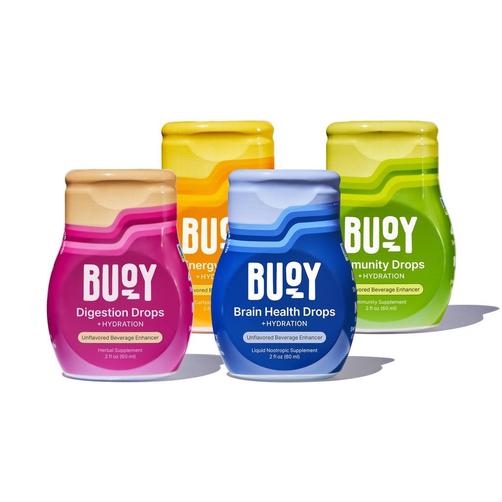 Booy Electrolyte Drops Variety Pack trawienie + Mózg + Energia + Immunitet 124; 160 Słupki 124; Brak cukru, Brak słodzików 124; Dietitian Recommended 124; Ślad minerałów 124; Niesmakowe, Subtle Mineral Taste