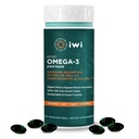 Iwi Omega-3 Sport, 60 Softgels (30 Służenia), Plant- Based Vegan Algae Omega 3 z DHA, Ćwiczenia Recovery Support Dietary Supplement, Kryll & Fish Oil Alternative, No Fishy Aftertaste