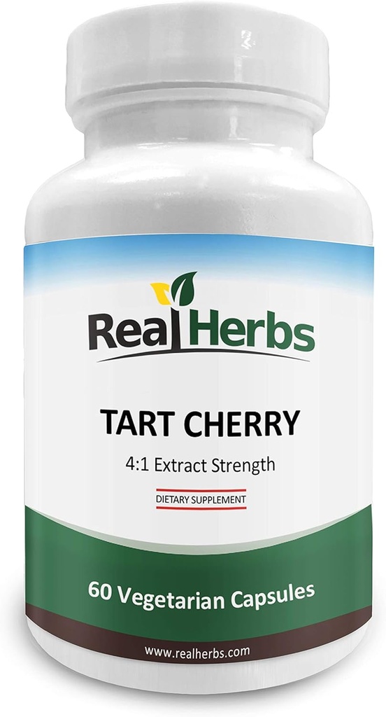 Real Herbs Tart Cherry 4: 1 Wyciąg 1000mg - 60 Kapsułki wegetariańskie