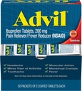 Advil Ibuprofen, 200mg (50 opakowań po 2 tabletki powlekane) 50 ea (opakowanie po 3)