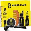 Beard Club Beard Growth Kit - Derma Roller, Beard Growth Oil, Sandalwood Balsam, Comb - Zestaw prezentów