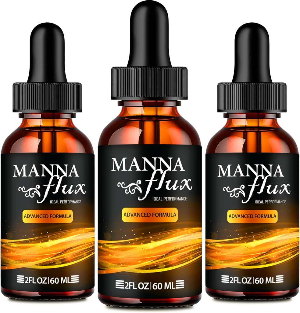 Manna Strumień Krople, Mannaflum Supplement Liquid Drops - Maksymalna moc, Manna Flux Health & Wellness Drops, Mannaflum Wszystkie Naturalne Formuły, Manna Flux Recenzje Drops (3 Pack)