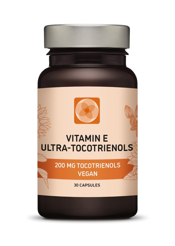 Ultra Tocotrienol 200mg Witamina E Wegan - Wszystkie 4 tocotrienole - Alpha Tocotrienol + Beta Tocotrienol + Gamma Tocotrienol + Delta Tocotrienol - No Tocotrienols (30)