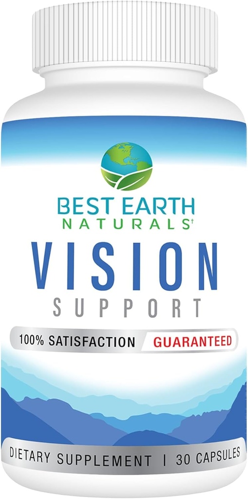 Vision Support Supplement Formuły z witaminy oka, Luteina, Witamina A, Quercetin i więcej - 30