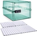 Lockabox One ™ Light Medi Green & Shelf Pack Bundle 124; Skrzynka do zamykania na żywność, leki, Tech i bezpieczeństwo w domu z usuwalnymi półkami i podstawami