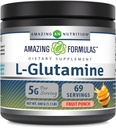 Amazing Supples L- Glutamine Powder Building 124; Amino Acid Supplement Building 124; Non-GMO Building 124; Gluten Free Building 124; Made in USA (Fruit Punch Building 124; 1 Lb)