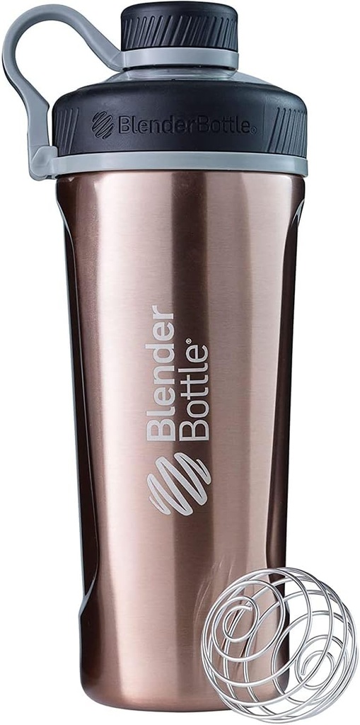 BlenderBottle Radian Shaker Cup Izolowany Stal nierdzewna Butelka z drutu Whisk, 26- Ounce, Miedź