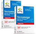 Terry Natural Vectomega - Suplement z EPA & DHA - Tabletki Omega-3 na wsparcie zdrowia mózgu i serca - Suplement odżywczy z zasadniczymi kwasami tłuszczowymi i peptydami - 60 tabletek (opakowanie po 2)