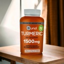 Kurkumina kurkumina z czarnym pieprzem i imbirem, Qunol 1500mg Turmeric Extract z 95% Kurkuminoidy, Zwiększona absorpcja, Wspiera zdrową reakcję zapalną, 180 Kapsułki wegetariańskie