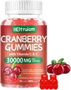 Żurawinowe Gummie Urynary Tract Health for Women & Men, 50X Koncentrat Extrac, Witamina C & E, Żurawinowe Gummie dla kobiet z Hibiscus Wsparcie immunologiczne, 60 Liczby