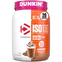 Dimatize x Dunkin 'Mocha Latte ISO100 Proszek białka serwatki, 95mg kofeiny, 25g białka, 5,5g BCAA, 120 Cal., Gluten Free, 1g tłuszczu, 1g cukru, 3g karb (20 Sług)