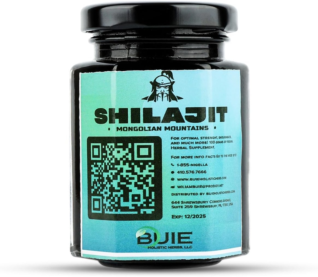 Autentyczny mongolski Shilajit 124; z gór Altai 124; Czysty Shilajit Resin 124; Naturalne Źródło Fulvic Humic Blend 124; Ayurvedic Rasayana Odmładzanie Suplement ziołowy 124; 100 GMS (3.5 Fl oz)