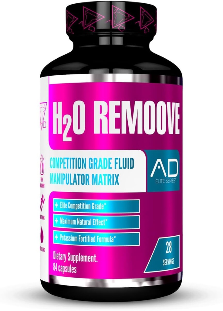 Projekt AD H2O Remove Nutural Diuretice Water Management System, Zawiera Potassium-Sparing Formuła Zaprojektowana do promowania suszarki, Leaner i więcej naczyń wyglądających Physique (28 Służenia)