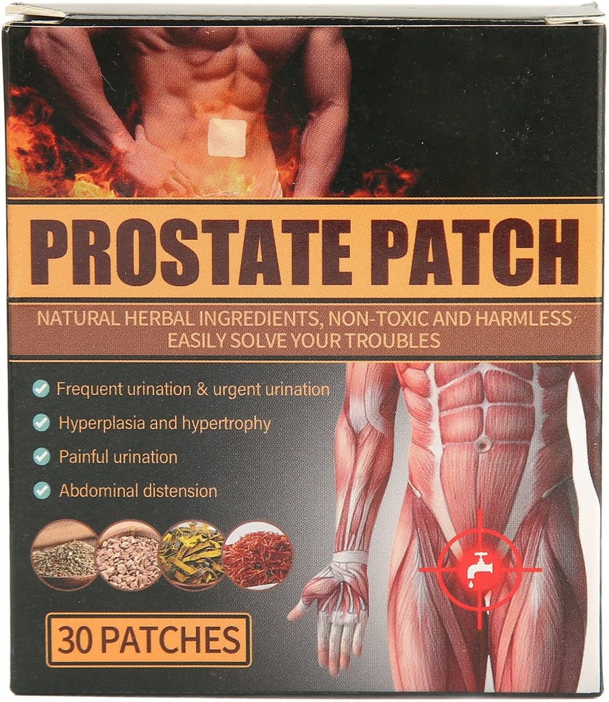 Prostate Care Patches, 30Pcs Discomfort Relieving Mężczyzna Prostate Health Treatment Navel Patch Bladder Patches for Prostate Health Promote Navel Urnation
