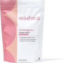 MIXHERS Collagen w proszku Suplement do proszku 124; 30- Day Supply 124; Mieszanka z marine Collagen, Proszek białkowy, Witamina C, & Peptydy i 124; Skóra, Włosy i paznokcie Wsparcie dla kobiet 124; Wanilia krem Flavor
