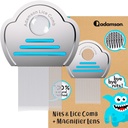 Adamson Lice Comb - Stainless Steel Lice Comb for Kids - Efective Nit Comb - Lice Combs for Grube Włosy - Trwałe i łatwe do czyszczenia - Peine para Piojos y Liedres para Niñas