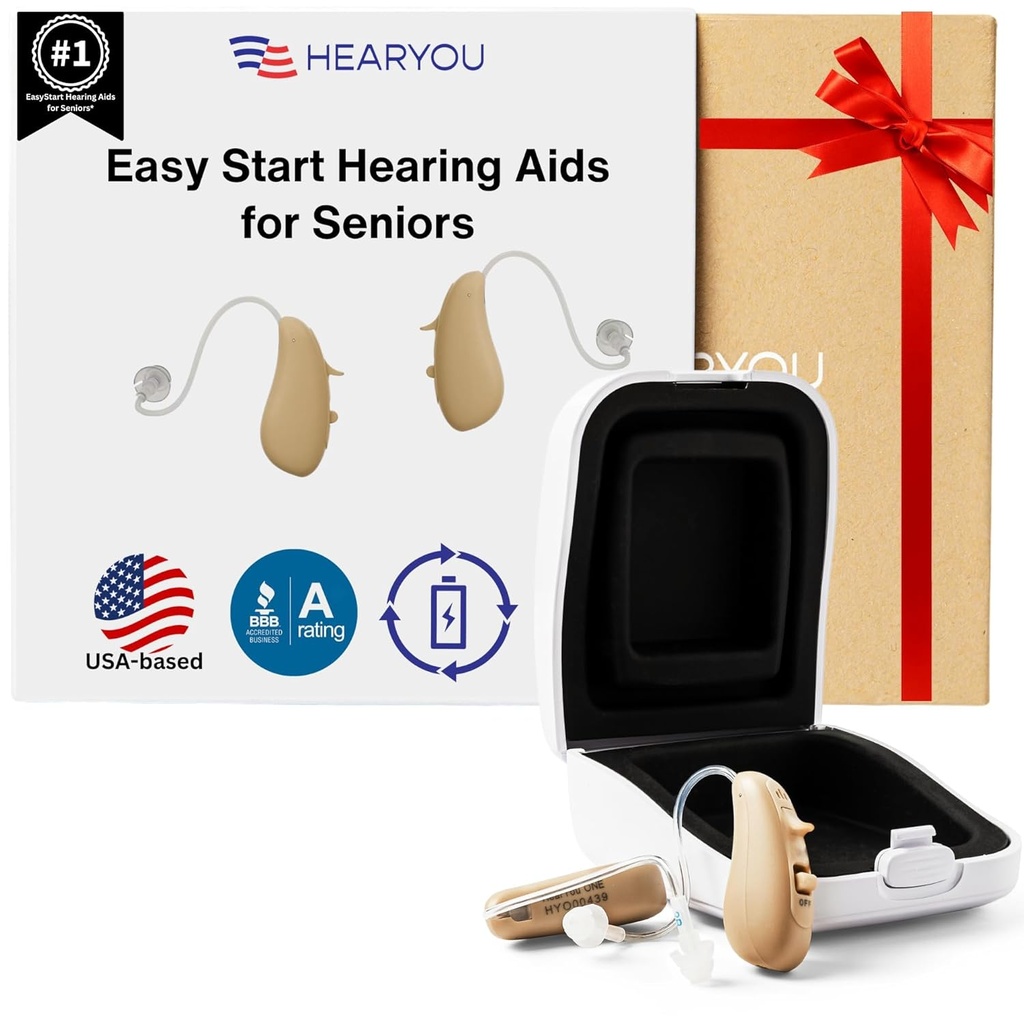Uzyskiwalne cyfrowe aparaty słuchowe, 16- Channel Sound Processing, Premium Comfort Design, Para (Sand Beige)