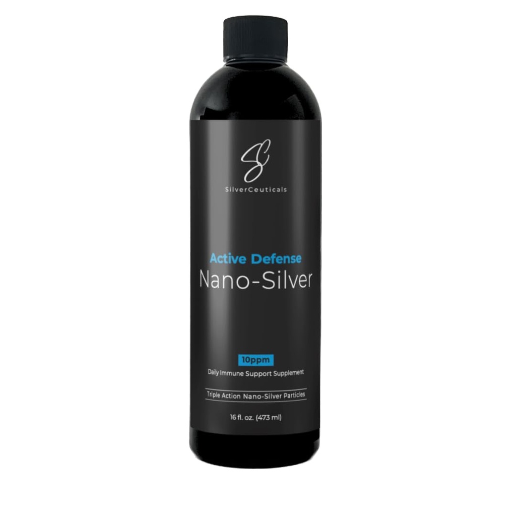 Colloidal Silver w / Nano Technology - 10ppm 16oz - 8X Bardziej skuteczne - Naturalne wsparcie immunologiczne - Zapisz chorych dni - Wiek 5 & Up - Wygrywa Wyższe PPM Silvers - No Taste & Smell - 3 Party Tested