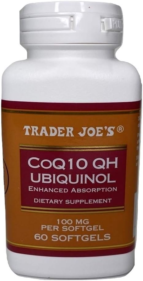 Trader Joe 's CoQ10 QH UBIQUINOL Zwiększone wchłanianie 100mg 60 Softgels